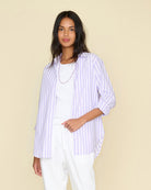 Beau Shirt-Shirts-Xirena-Amethyst Stripe-XS-Mercantile Portland