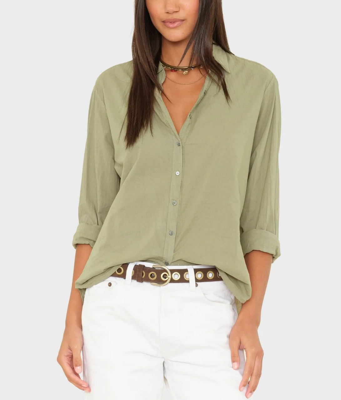 Beau Shirt-Shirts-Xirena-Dark Seagrass-XS-Mercantile Portland