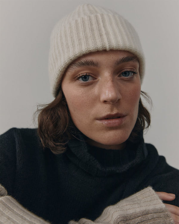 Knitted Bi-Color Beanie-Alex Begg-Mercantile Portland