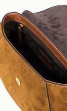 Bella Saddle Bag in Tan Suede-Accessories-Staud-Tan Suede-OS-Mercantile Portland