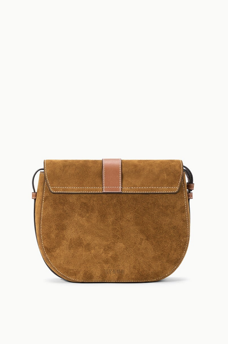 Bella Saddle Bag in Tan Suede-Accessories-Staud-Tan Suede-OS-Mercantile Portland