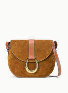 Bella Saddle Bag in Tan Suede-Accessories-Staud-Tan Suede-OS-Mercantile Portland