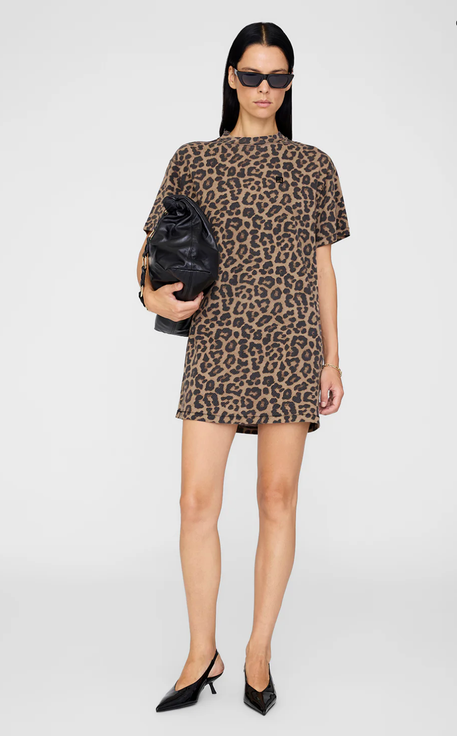 Beth Mini Dress-Dresses-Anine Bing-Leopard-XS-Mercantile Portland