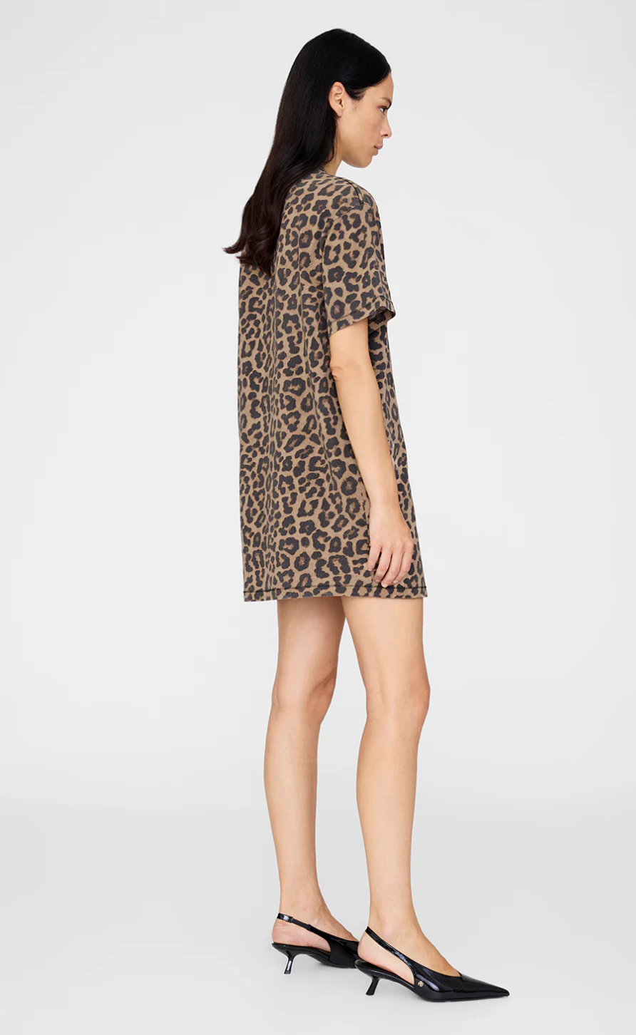 Beth Mini Dress-Dresses-Anine Bing-Leopard-XS-Mercantile Portland