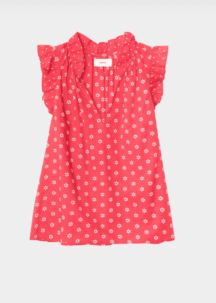 Bex Top-Clothing-Xirena-Red Daisy-XS-Mercantile Portland