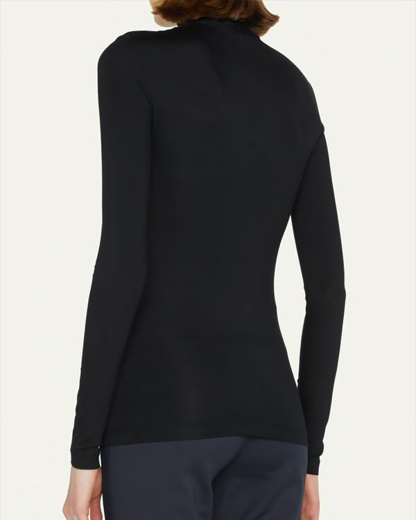 Turtleneck Long-Sleeve Modal-Stretch Top-Akris Punto-Mercantile Portland