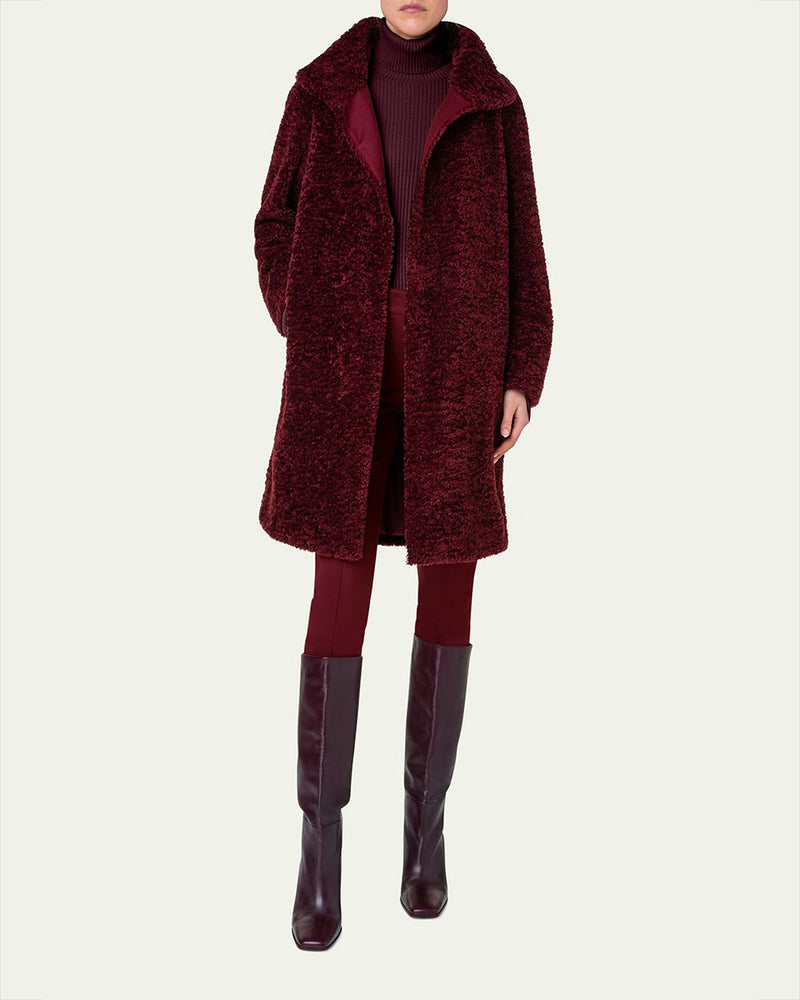 Dyed Faux Shearling Top Coat-Akris Punto-Mercantile Portland