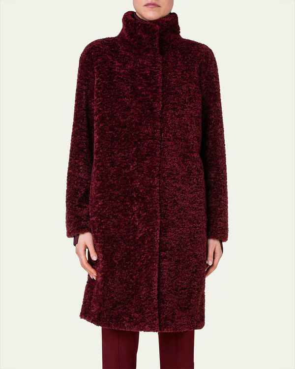 Dyed Faux Shearling Top Coat-Akris Punto-Mercantile Portland