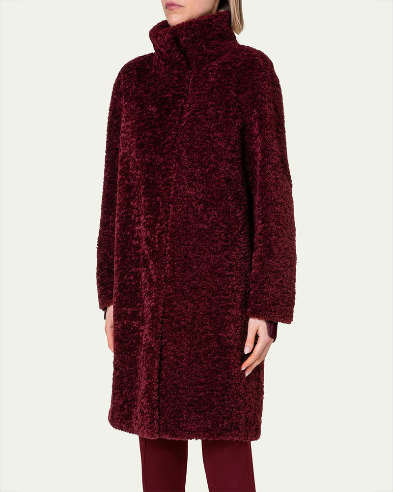 Dyed Faux Shearling Top Coat-Akris Punto-Mercantile Portland
