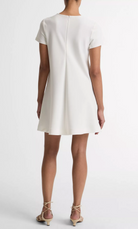 Bias Short-Sleeve Dress in Bone-Dresses-Vince-Bone-XS-Mercantile Portland