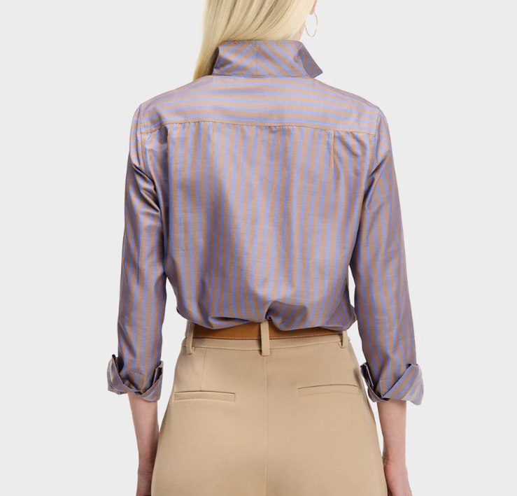 Big Sur-Tops-Sarah Alexandra-Brown & Blue Stripes-00-Mercantile Portland