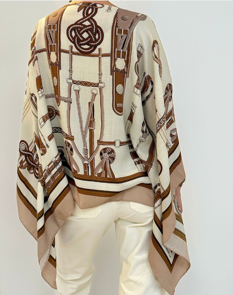 "Bits" Poncho in Brown-Kaftans and Ponchos-Rani Arabella-Brown-OS-Mercantile Portland