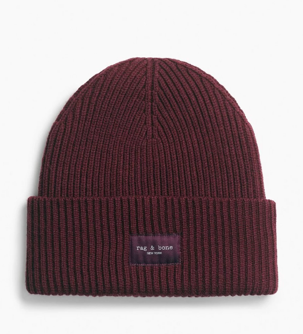 Blake Beanie in Burgundy-Hats-Rag & Bone-Burgundy-OS-Mercantile Portland