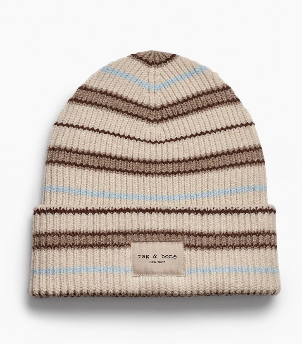 Blake Multi-Stripe Beanie-Hats-Rag & Bone-Ivory Multi-OS-Mercantile Portland