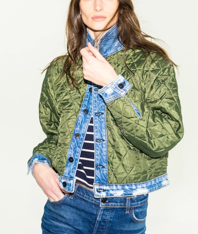 Bleecker Street Liner Jacket in Blondie-Jackets-ASKKNY-BLONDIE-XS-Mercantile Portland