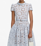 Blue Fine Lace Midi Dress-Dresses-Self Portrait-Blue Lace-0-Mercantile Portland