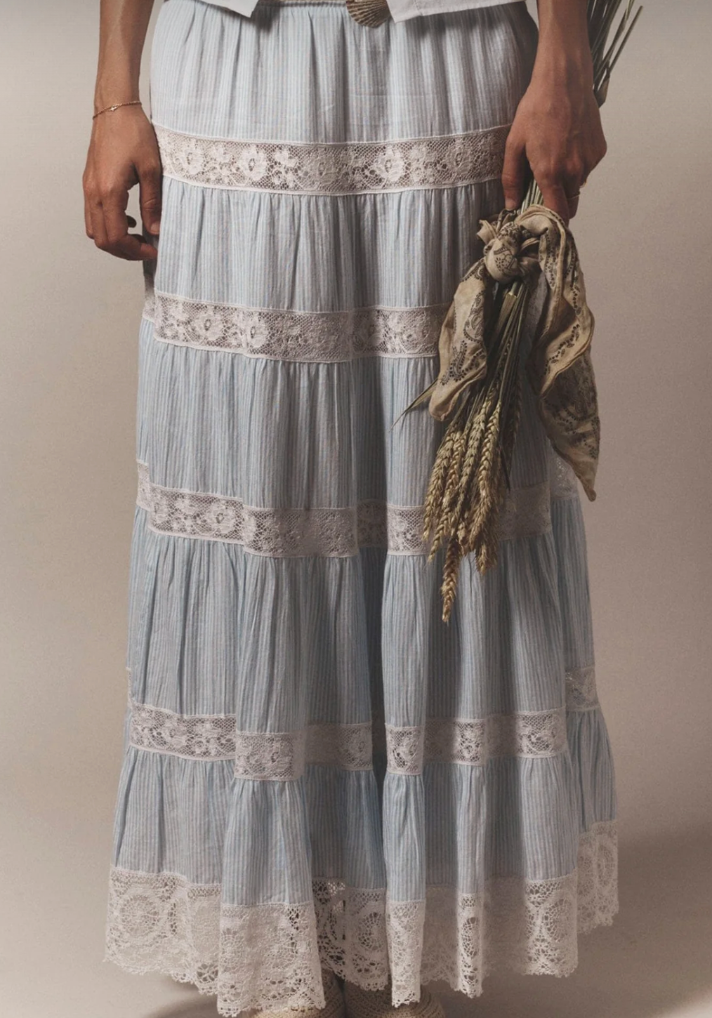 Blue White Stripe Amore Skirt-Clothing-Xirena-Blue White Stripe-XS-Mercantile Portland