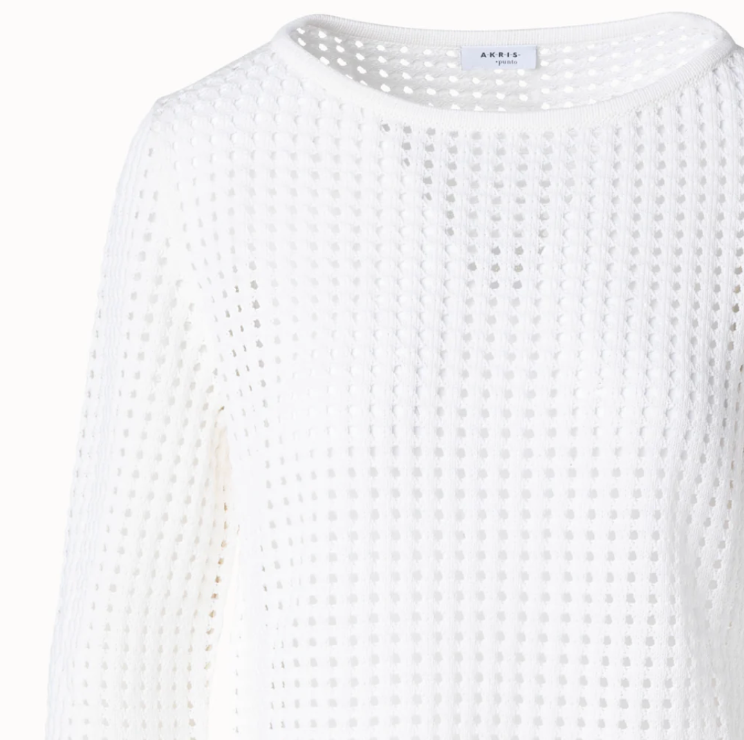 Boat Neck Sweater-Clothing-Akris Punto-Cream-0-Mercantile Portland