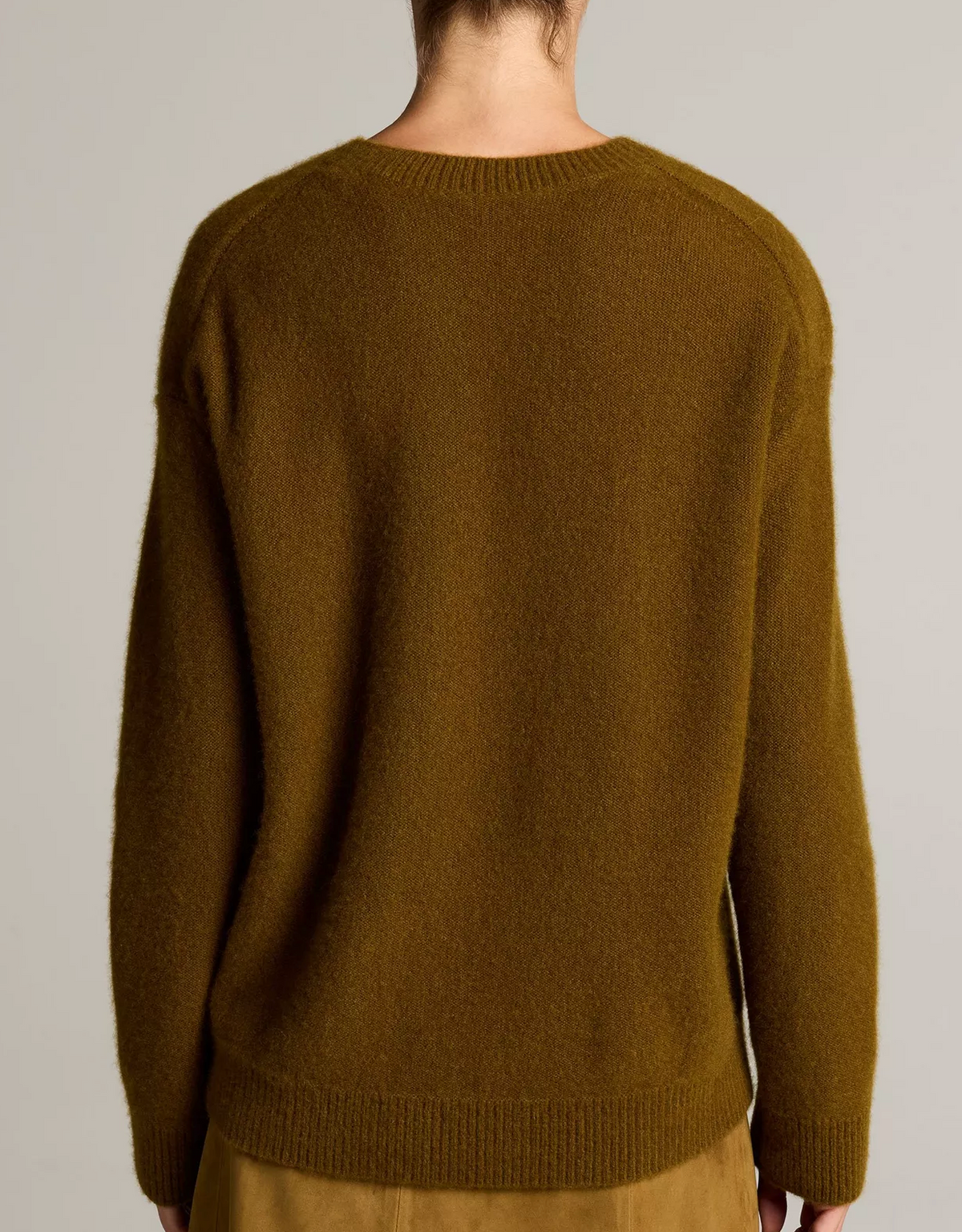 Boiled Cashmere Crew Sweater-Sweaters-Vince-MOss Ochre-XS-Mercantile Portland