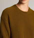 Boiled Cashmere Crew Sweater-Sweaters-Vince-MOss Ochre-XS-Mercantile Portland