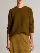 Boiled Cashmere Crew Sweater-Sweaters-Vince-MOss Ochre-XS-Mercantile Portland