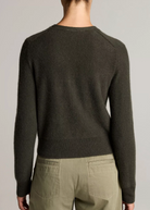 Boiled Cashmere V-Neck Cardigan-Sweaters-Vince-Dark Moss-XS-Mercantile Portland