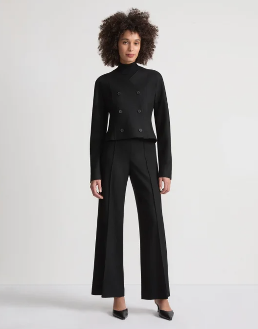 Boiled Wool-Cashmere Beekman Pant-Pants-Lafayette 148-XS-BLK-Mercantile Portland