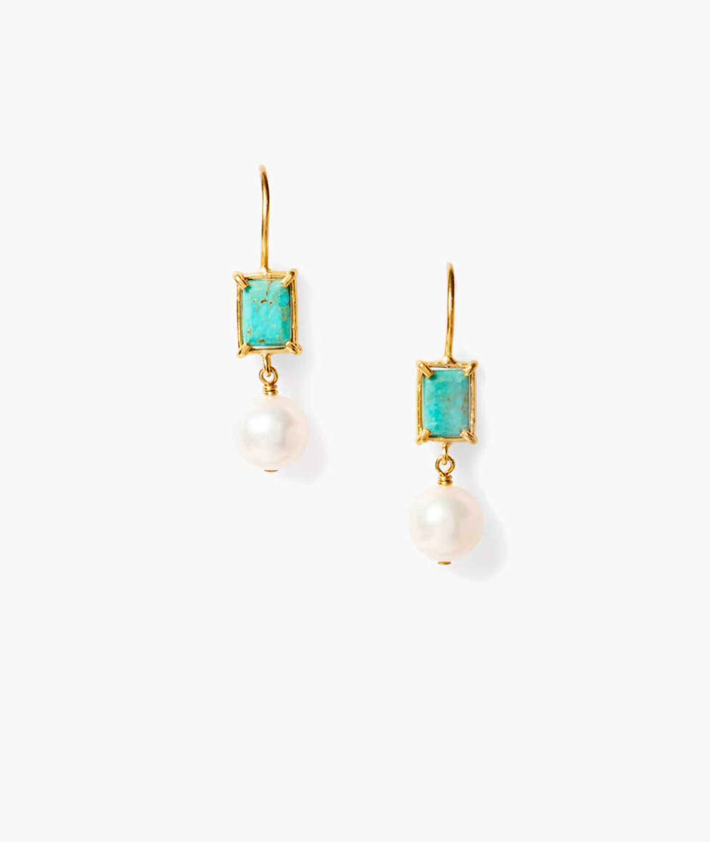 Bordeaux Pearl and Turquoise Earrings-Accessories-Chan Luu-Turquoise-OS-Mercantile Portland