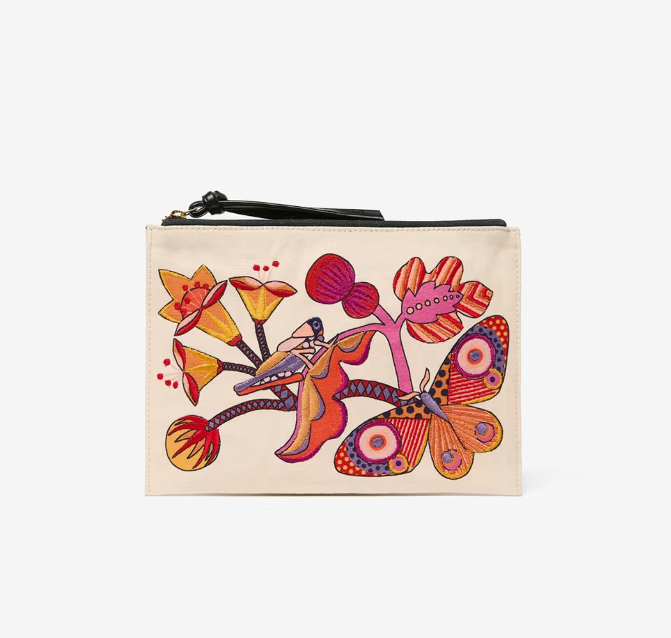 Botanique Embroidered Pouch-Accessories-Inoui Editions-Powder-OS-Mercantile Portland