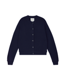 Boxy Crew Cardigan-Clothing-Jumper 1234-Navy-1-Mercantile Portland