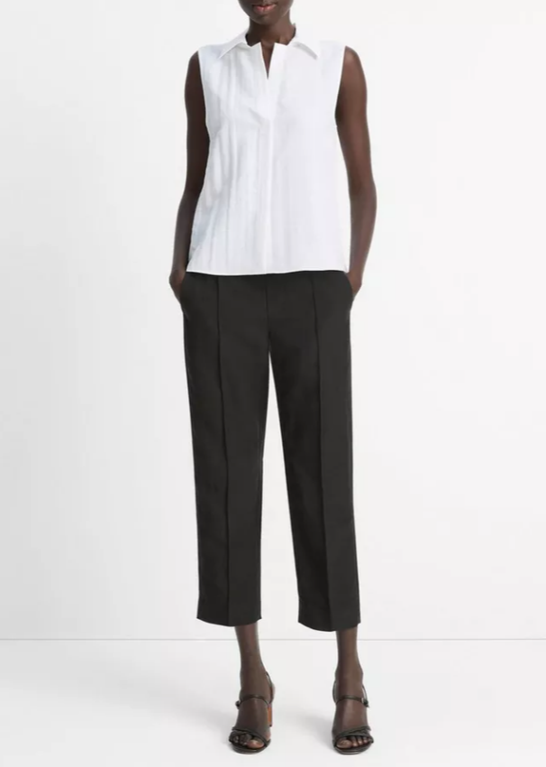 Boxy Sleevless Buttondown-Clothing-Vince-Optic White-XXS-Mercantile Portland