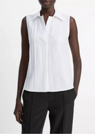 Boxy Sleevless Buttondown-Clothing-Vince-Optic White-XXS-Mercantile Portland