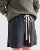 Boy Boxer Short Update in Paper Leather-Skirts and Shorts-TWP-Midnight-XXS-Mercantile Portland