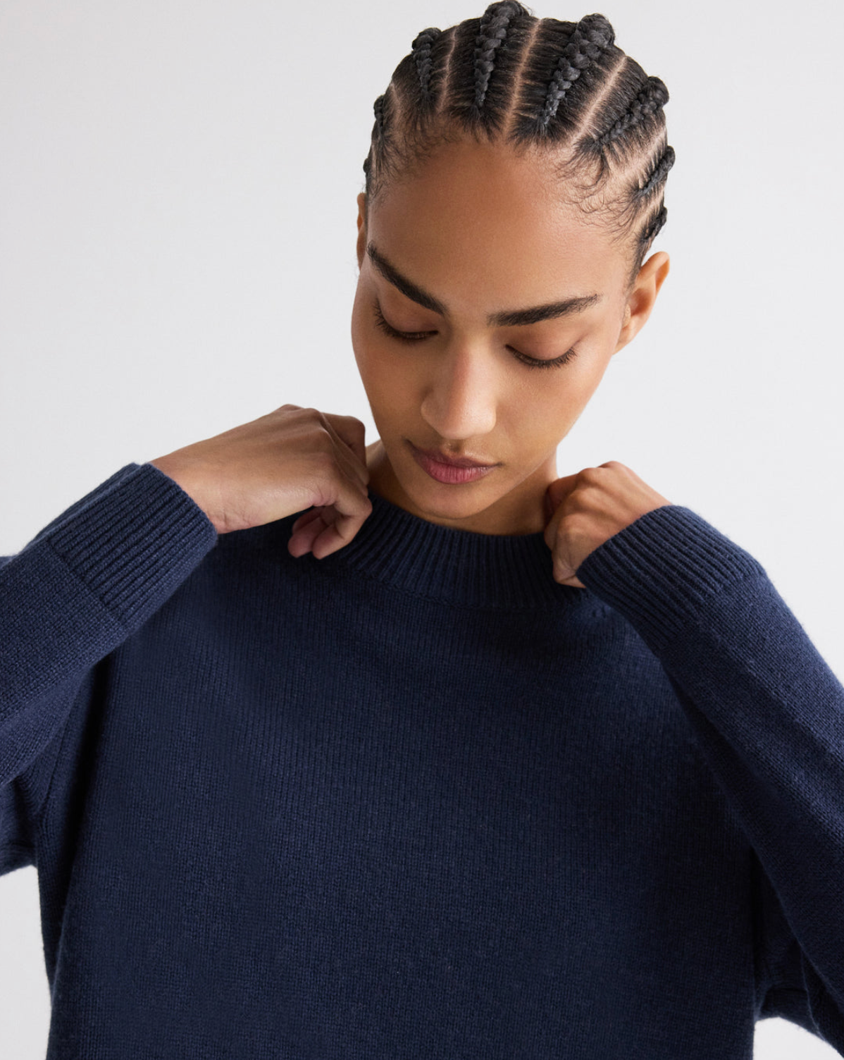 Boy Crewneck Sweater in Selvedge-Sweaters-TWP-Selvedge-XXS-Mercantile Portland