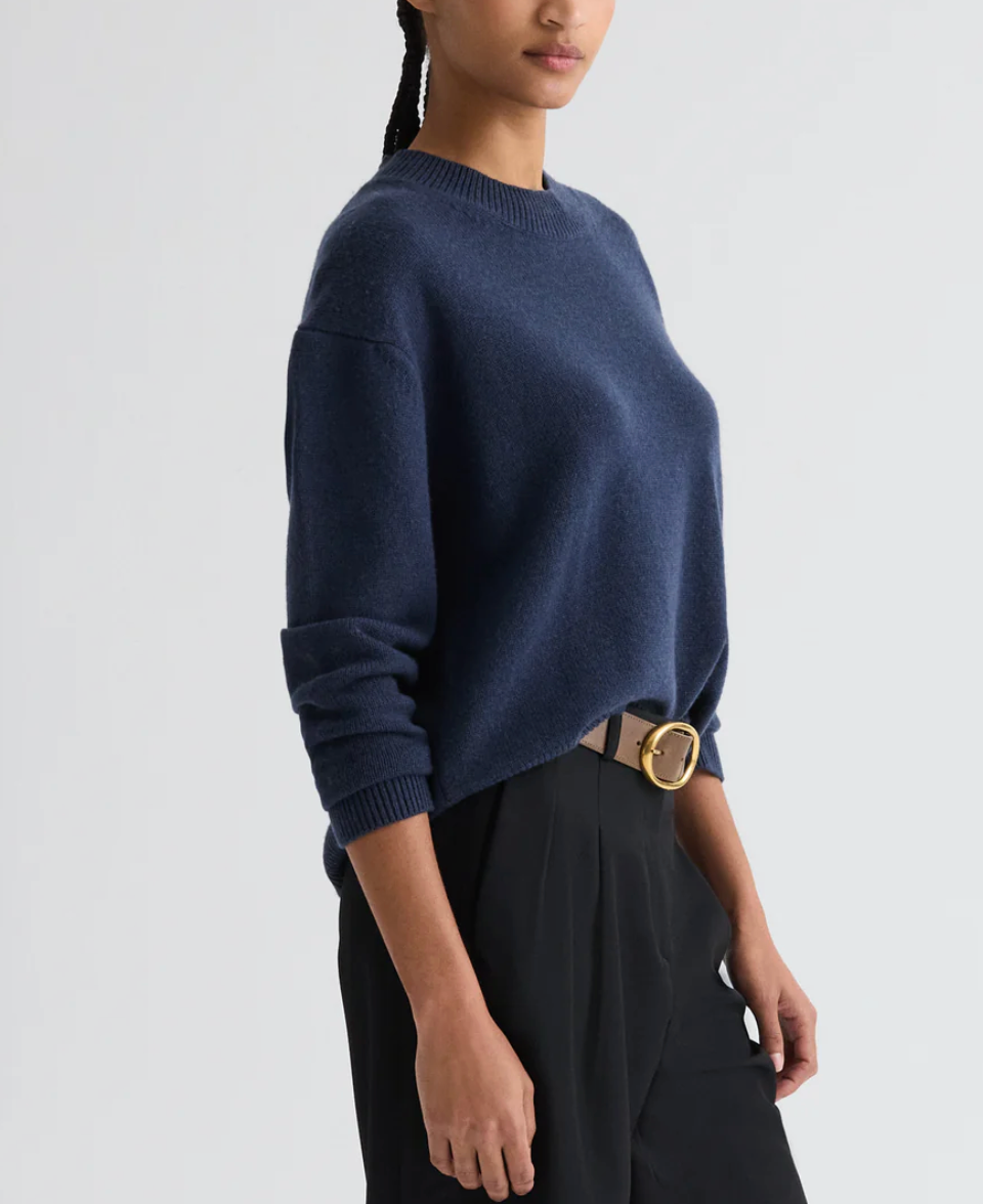 Boy Crewneck Sweater in Selvedge-Sweaters-TWP-Selvedge-XXS-Mercantile Portland