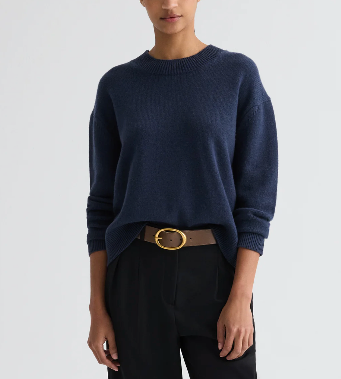 Boy Crewneck Sweater in Selvedge-Sweaters-TWP-Selvedge-XXS-Mercantile Portland