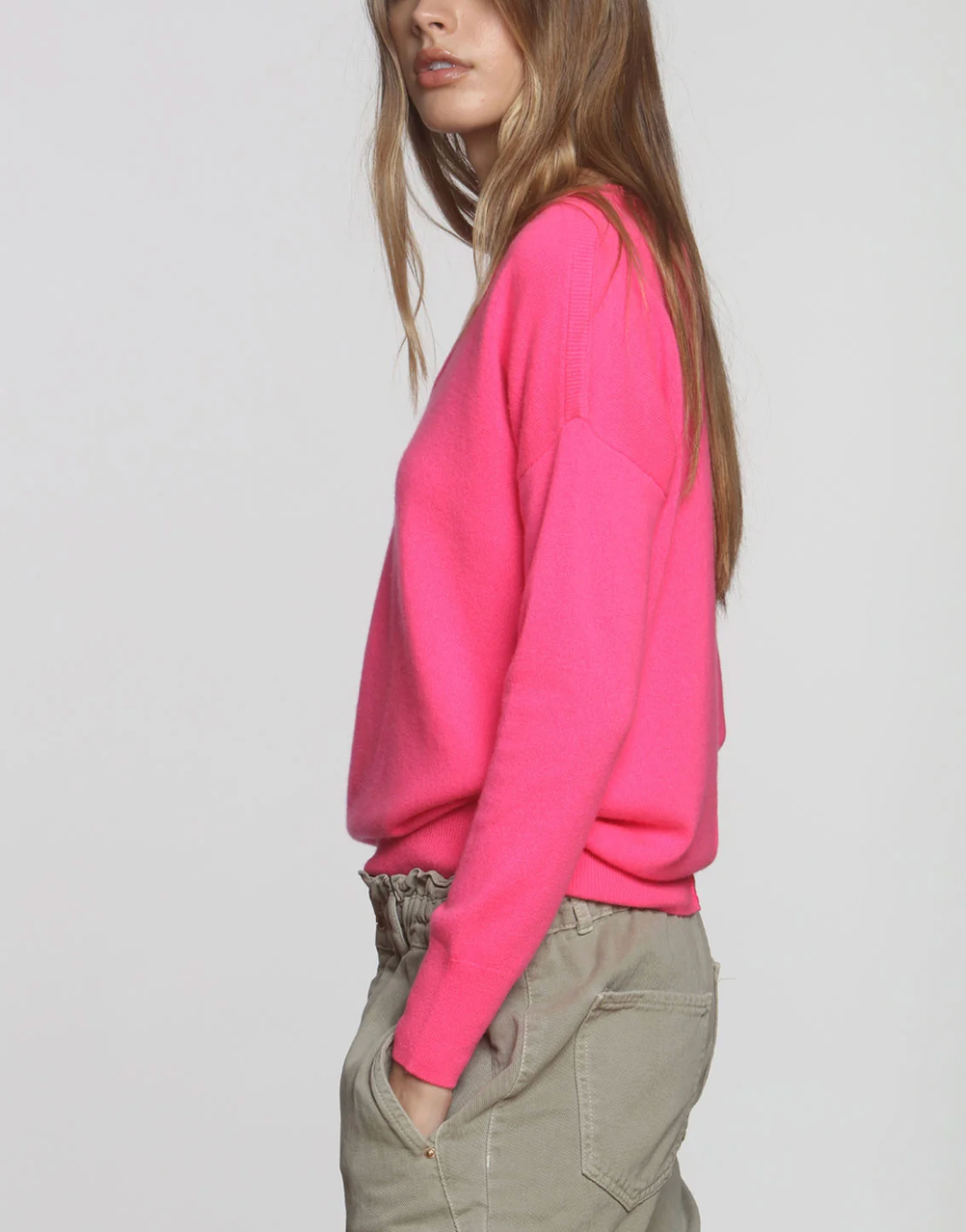 Boyfriend Vee in Flo-Pink-Sweaters-LABEL+THREAD-Flo-Pink-XS-Mercantile Portland