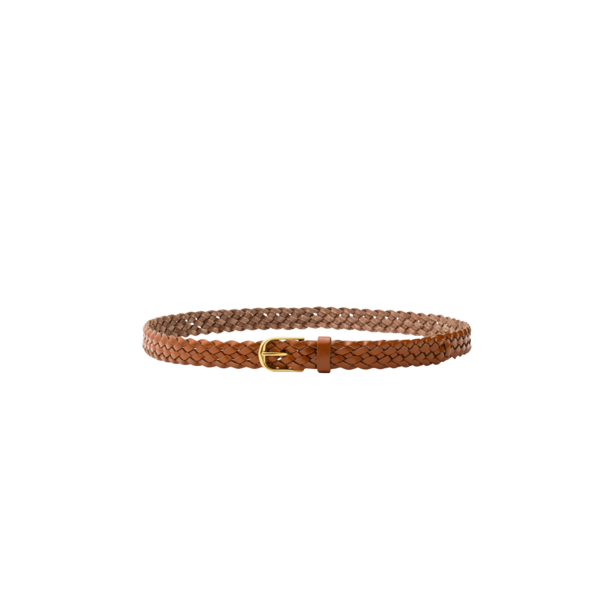 Braided Jane Belt in Cognac-Belts-Nili Lotan-Cognac-65-Mercantile Portland