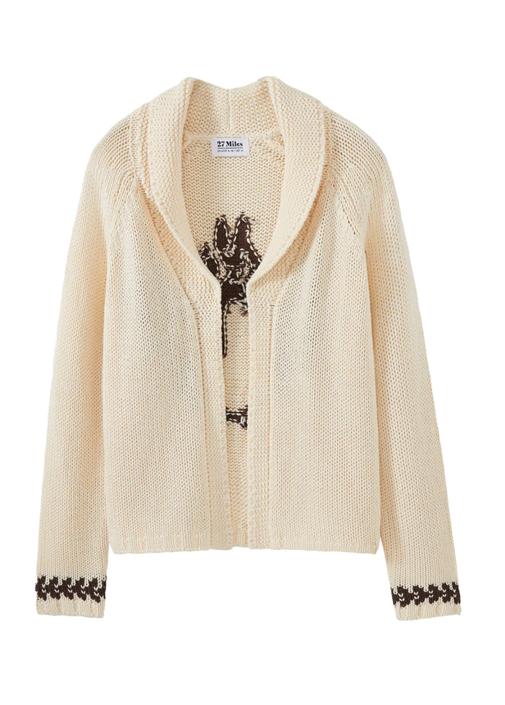 Brigitta Cotton Open Cardigan-Clothing-27 Miles-Ivory-XS-Mercantile Portland