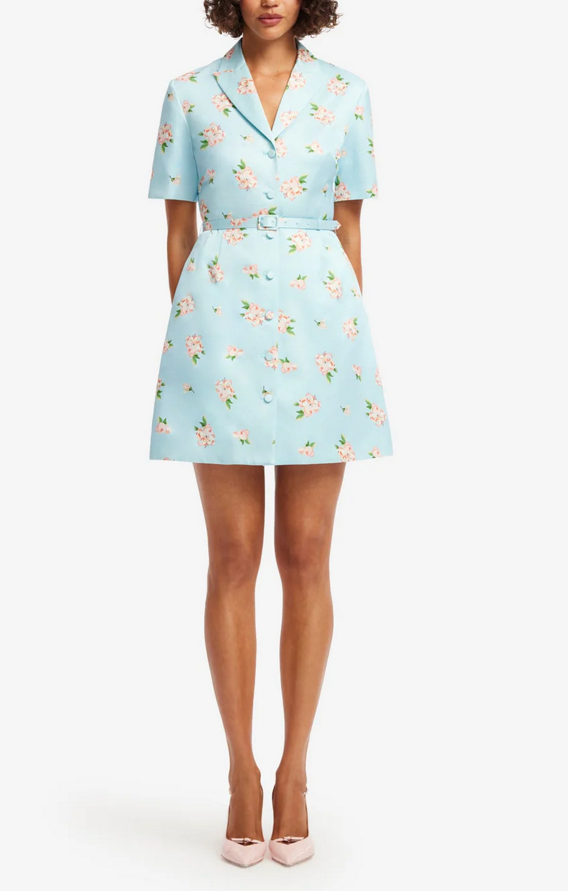Brigitte Mini Dress-Dresses-LEO LIN-Cornflower-0-Mercantile Portland