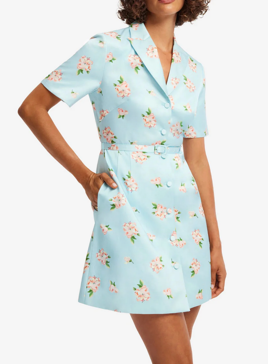 Brigitte Mini Dress-Dresses-LEO LIN-Cornflower-0-Mercantile Portland