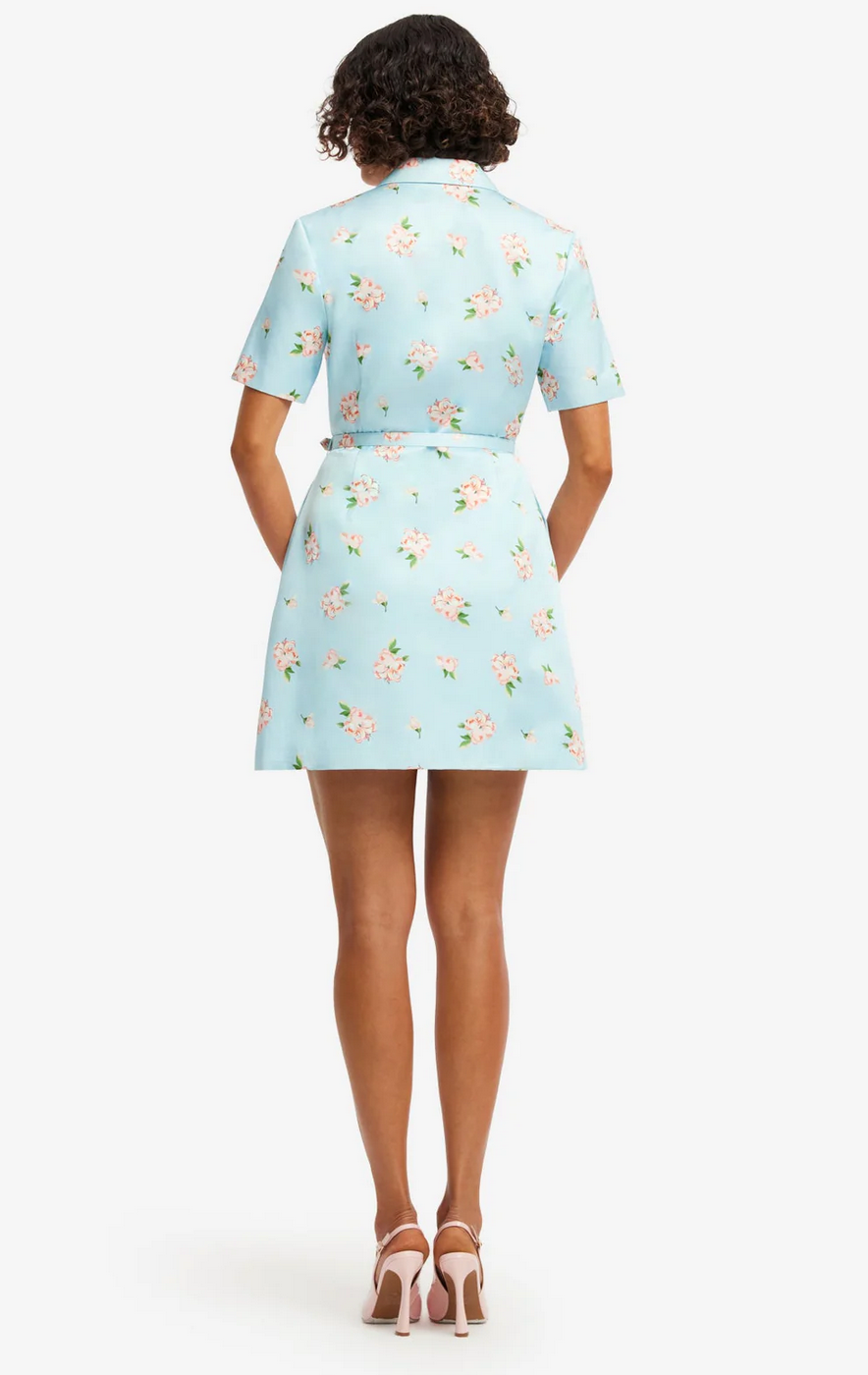 Brigitte Mini Dress-Dresses-LEO LIN-Cornflower-0-Mercantile Portland