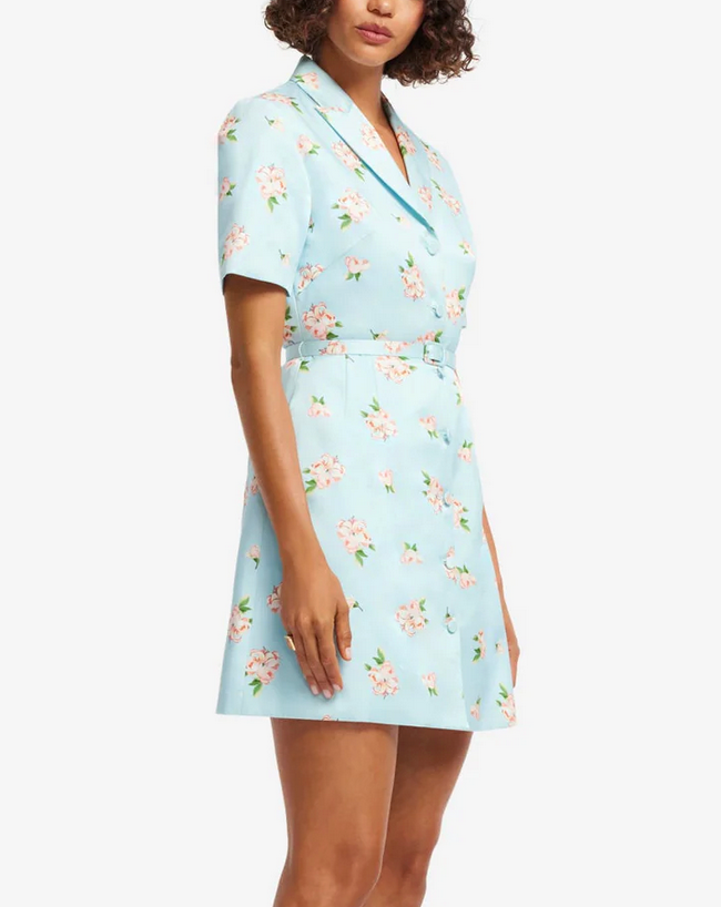 Brigitte Mini Dress-Dresses-LEO LIN-Cornflower-0-Mercantile Portland