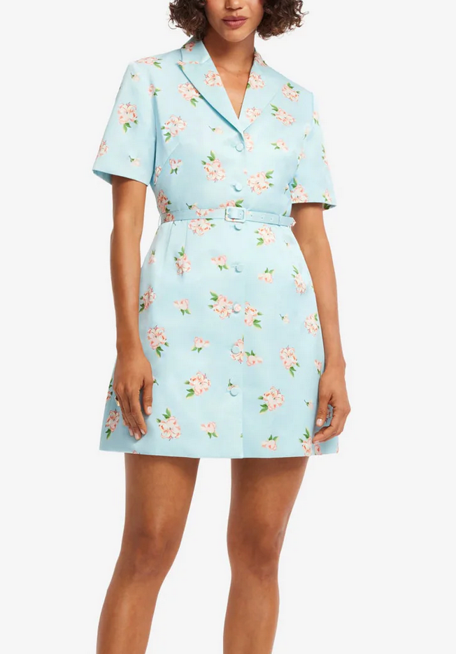 Brigitte Mini Dress-Dresses-LEO LIN-Cornflower-0-Mercantile Portland