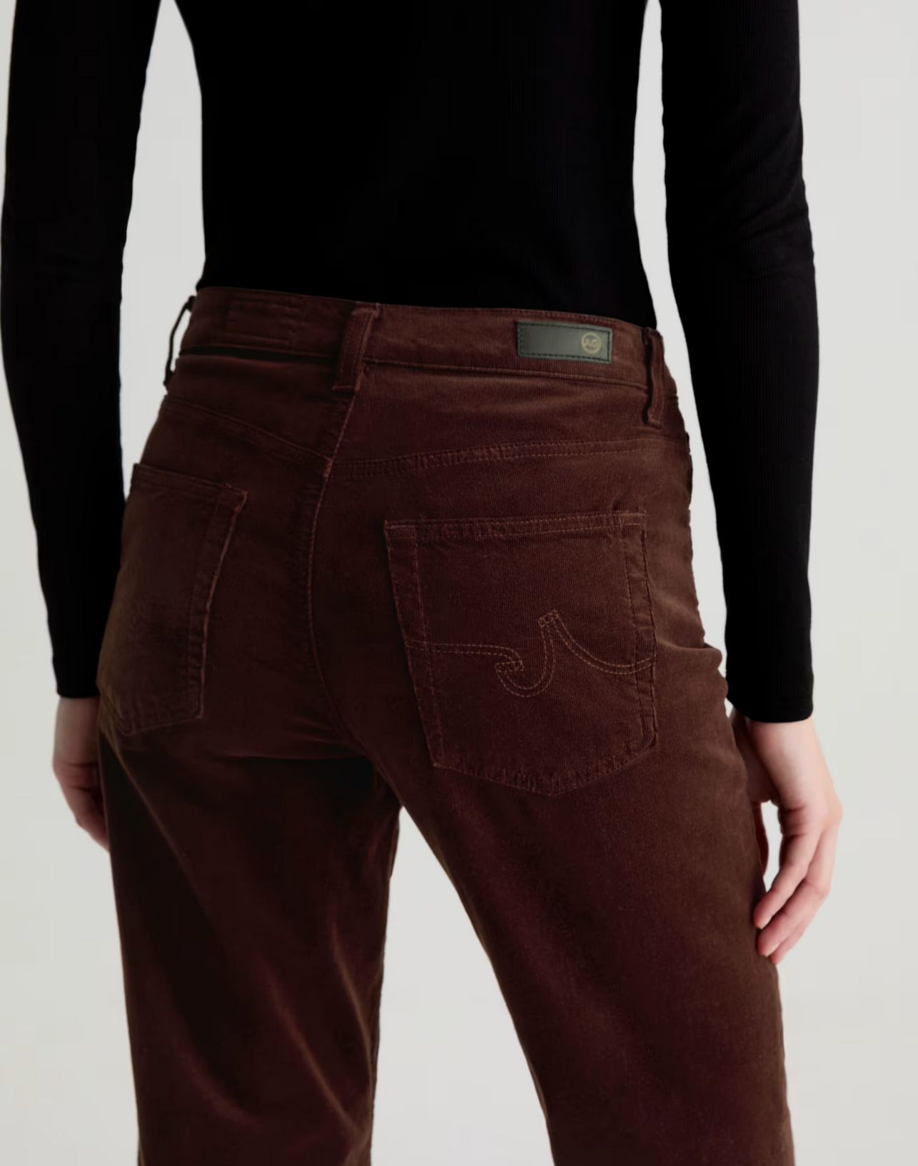 Brinley Corduroy in Coffee Bean-Denim-AG Jeans-Coffee Bean-25-Mercantile Portland