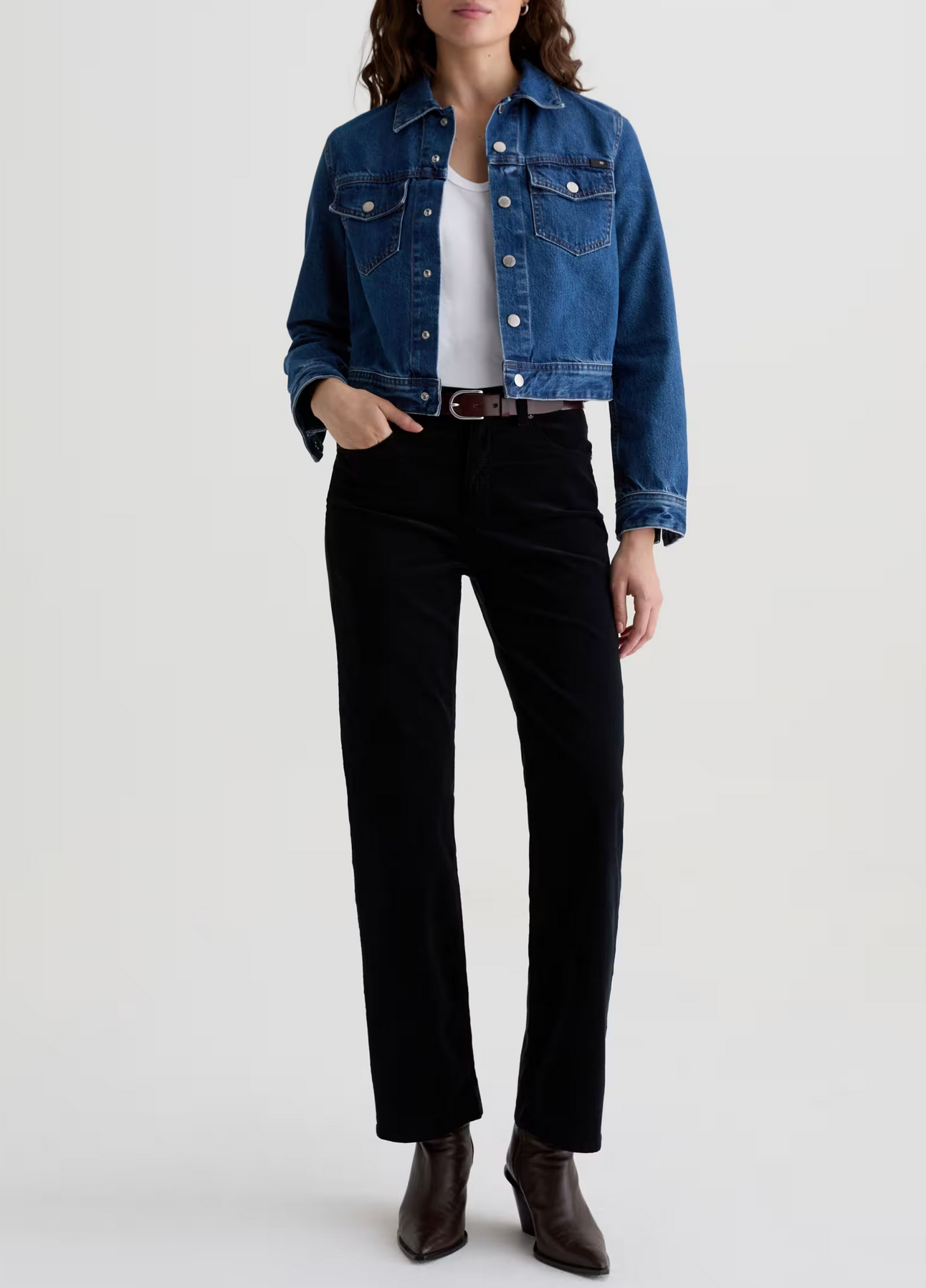 Brinley Corduroy in Super Black-Clothing-AG Jeans-Super Black-25-Mercantile Portland