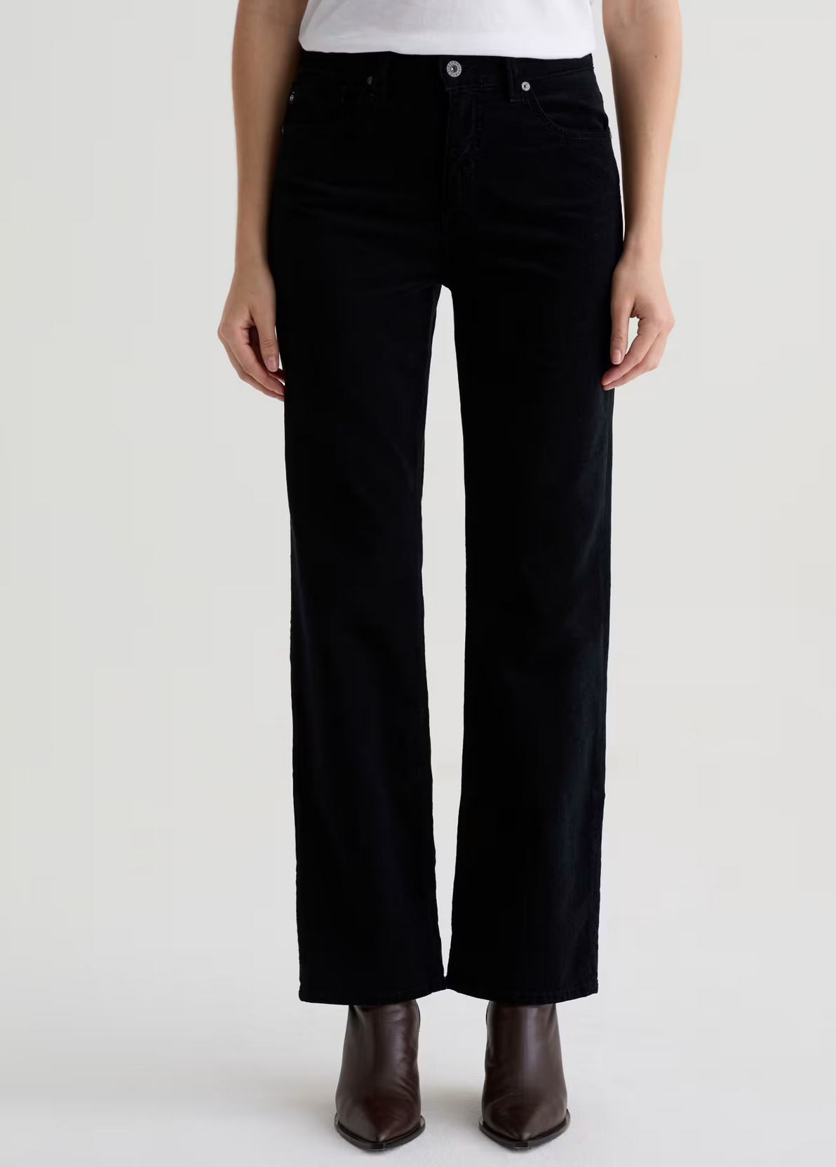 Brinley Corduroy in Super Black-Clothing-AG Jeans-Super Black-25-Mercantile Portland