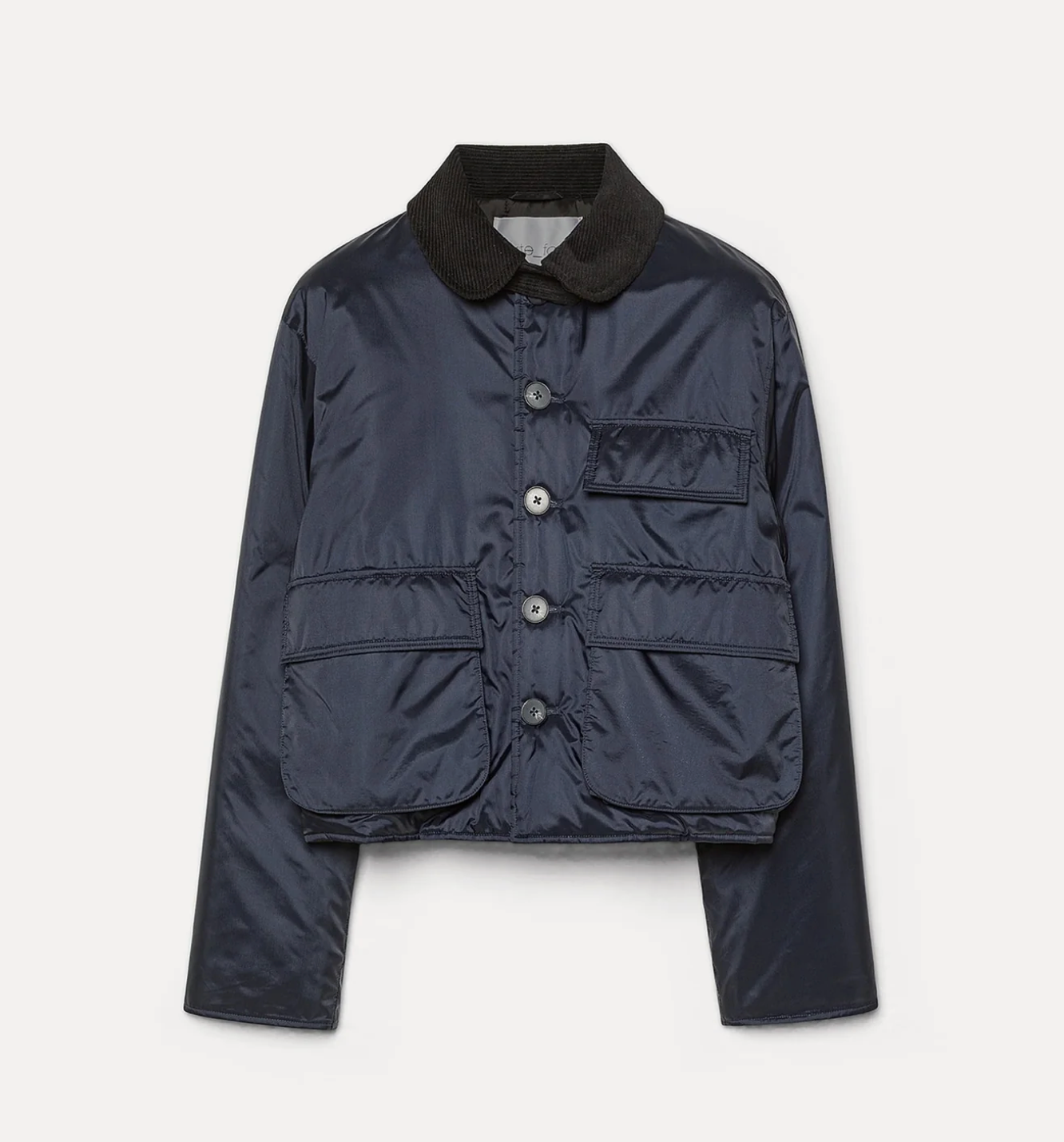 British Cropped Jacket in Night-Jackets-Forte Forte-Night-0-Mercantile Portland