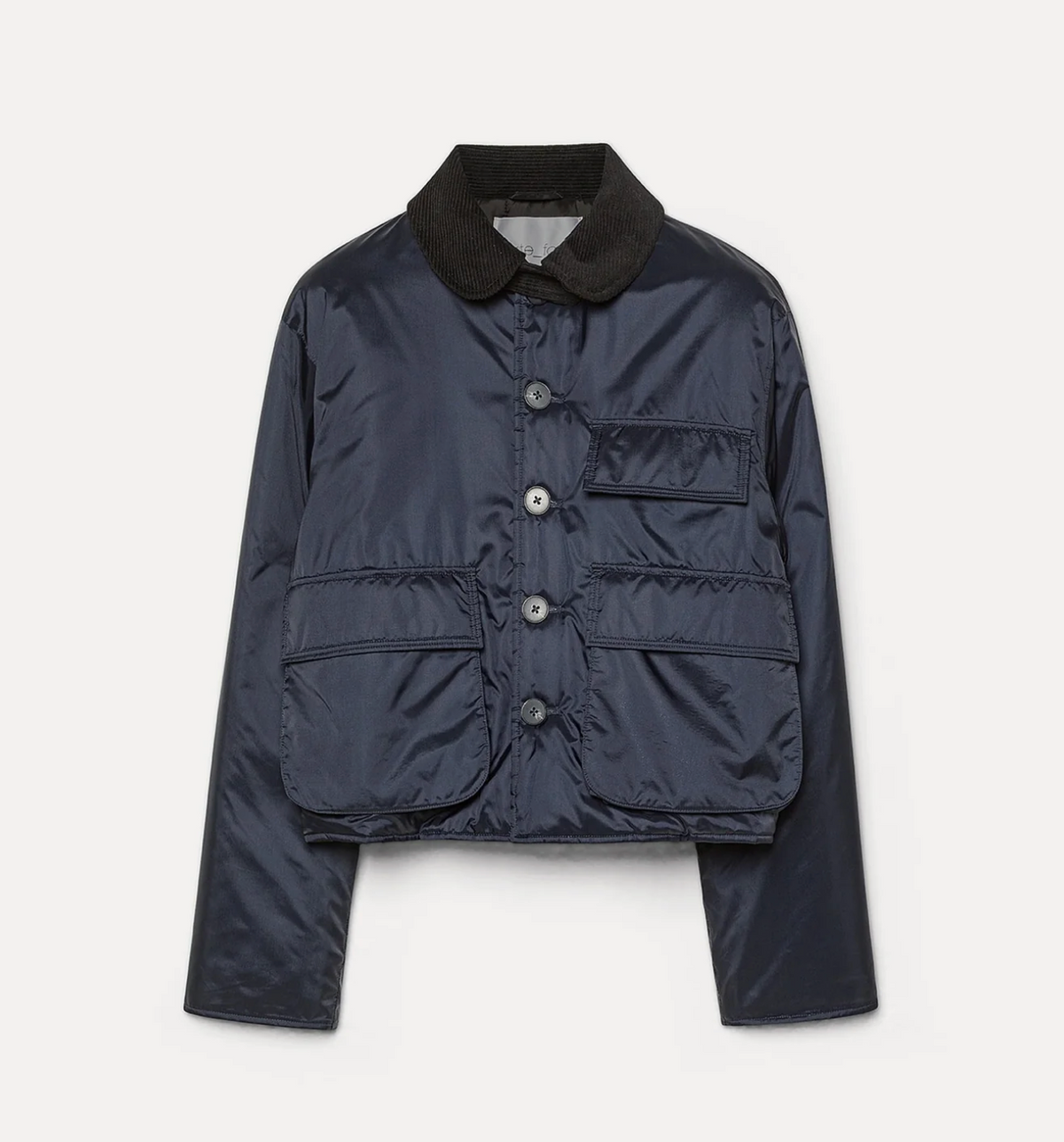 British Cropped Jacket in Night-Jackets-Forte Forte-Night-0-Mercantile Portland