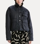 British Cropped Jacket in Night-Jackets-Forte Forte-Night-0-Mercantile Portland
